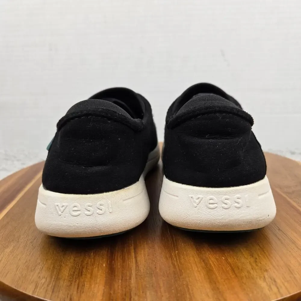 Vessi Womens 7 Sunday Slip-On Black Lifestyle Comfort Casual Daily Sneaker